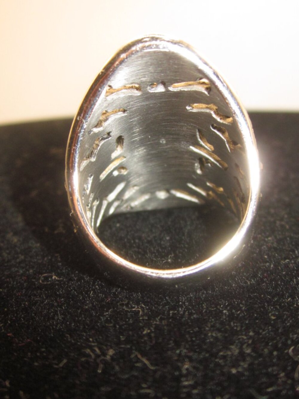 Silver Tone Moonstone Ring - Picture 2 of 2